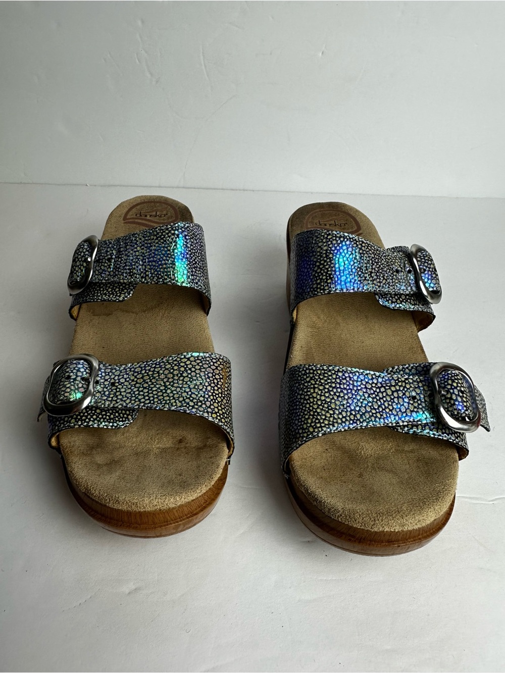 Dansko Sophie Sandals Women's Size EU 39 8.5 or 9 Shoes Blue Green Buckle - Picture 5 of 8